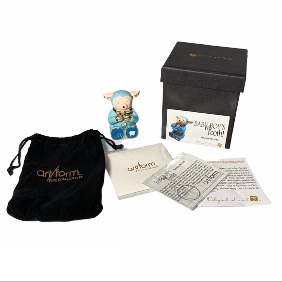 3/$10 Objet d’art Trinket Box Baby Boy's First Tooth - Picture 3 of 10